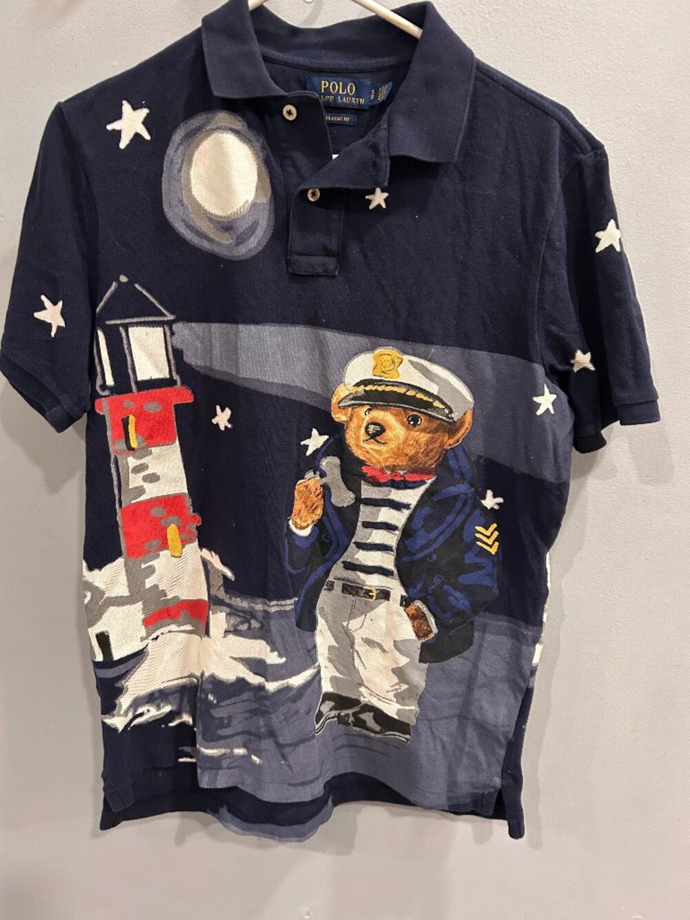 Men's Ralph Lauren Polo classic bear shirt w/ polo collar - size SP